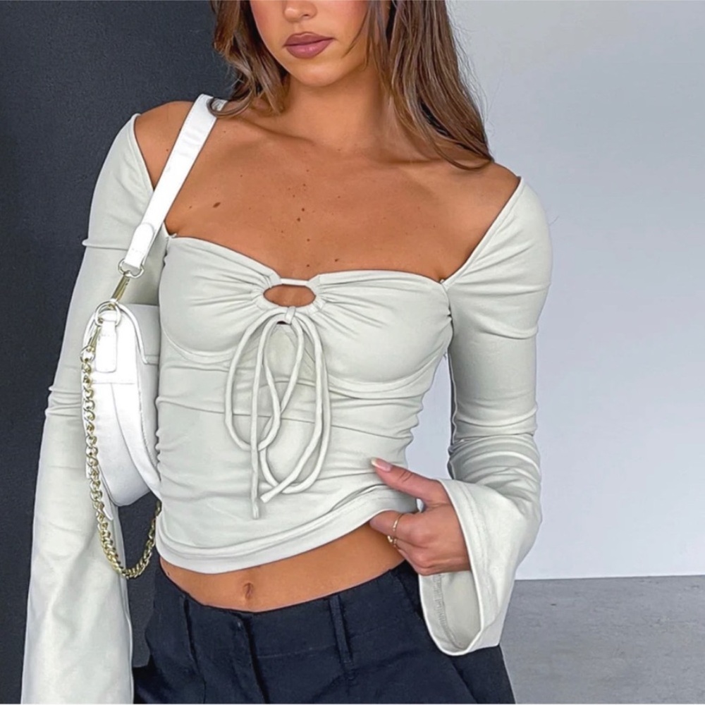 White Fox Spending Spree Long Sleeve Top